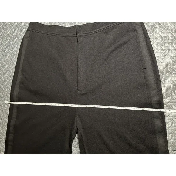 NEW rag & bone Joan Slim Fit women's black Slit cuffs stripe Pants 52%cotton L - Picture 6 of 11